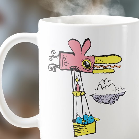 Retro Wacky Bird Hete Luchtballon Koffiemok