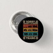 Retro Wagon Trein Liefhebber Model Railroad Conduc Ronde Button 3,2 Cm (Voorkant /achterkant)