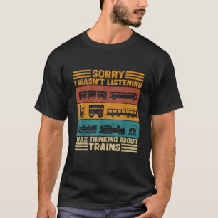 Retro Wagon Trein Liefhebber Model Spoorweg Conduc T-shirt