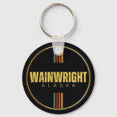 Retro  Wainwright stad Alaska staat 70s AK Sleutelhanger (Achterkant)