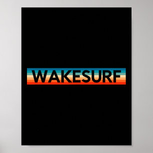 Retro Wakesurf Wakeboard Wakeboarden Surfen Kielzo Poster
