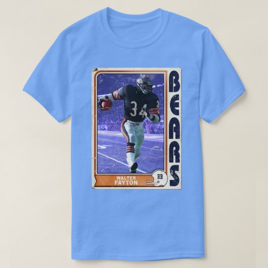 Retro Walter Payton Trading d T-shirt (Design voorkant)