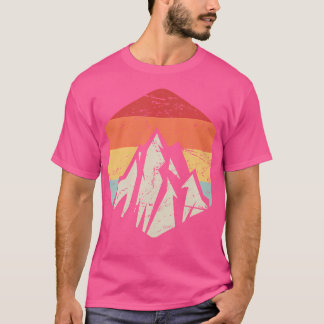 Retro  Wandelgeschenk Buitenshuis Bergwandelaar T-shirt