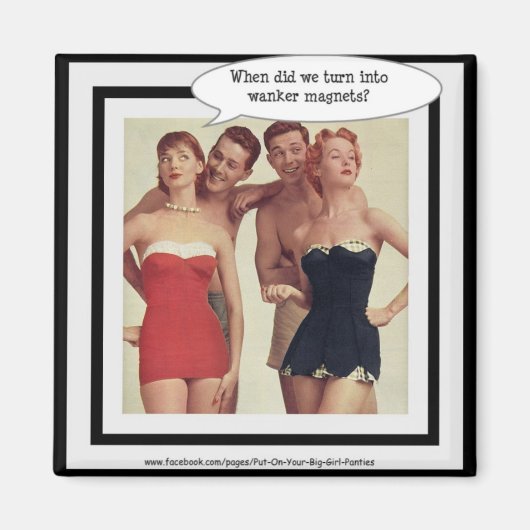 Retro 'Wanker' magneet (Voorkant)