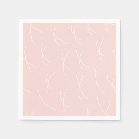 Retro Warm Abstract Dashes | Dusty Blush Servet (Voorkant)