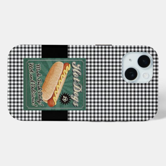 Retro warme hond Case-Mate iPhone case (Achterkant (horizontaal))