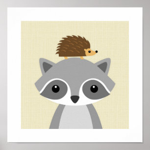 Retro Wasbeer Poster Print