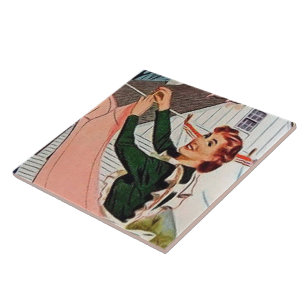 retro  wasdame tegeltje