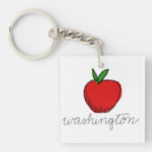 Retro Washington Apple Sleutelhanger (voorkant)
