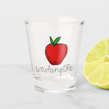 Retro Washington Apple souvenir geschoten glas