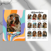 Retro Wat een Jaar Jaaroverzicht Vakantiefoto Feestdagenkaart