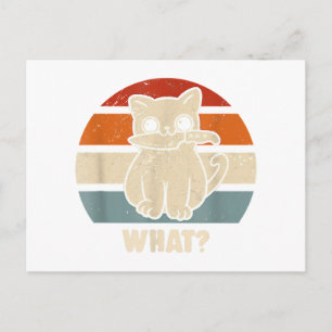 Retro Wat Kat Mes Miauw Kitty Grappige Katten Moed Briefkaart