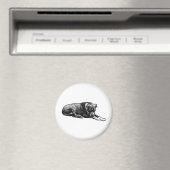 Retro Watch Dog Magnet (In Situ (Lave-vaisselle))