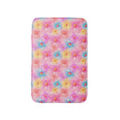 Retro Watercolor Floral Pattern Badmat (Voorkant Verticaal)