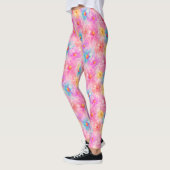 Retro Watercolor Floral Pattern Leggings (Links)