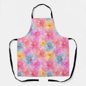 Retro Watercolor Floral Pattern Schort (Voorkant)