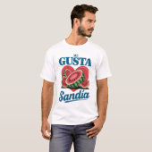 Retro Watermelon “Me Gusta Sandía” Summer Tee T-shirt (Voorkant volledig)