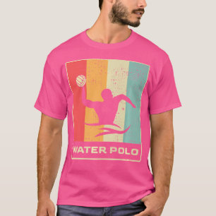 Retro waterpolospeler op grappige waterpolo t-shirt