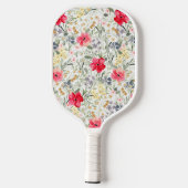 Retro waterverf bloemig pickleball paddle (Achterkant)