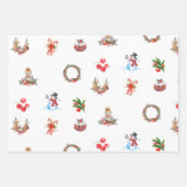  Retro Waterverf kerstcollage Inpakpapier Vel (Voorkant 2)