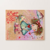 Retro Waterverf - paasmandje Legpuzzel (Horizontaal)