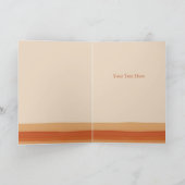 Retro Waterverf Stripes Terracotta Dank u Bedankkaart (Binnen)