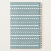 Retro Waterverf Tropische palmbomen gepersonalisee Planner (Achterkant)
