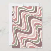 Retro Wave Bloem Boog Sage Bruin Perzik Verjaardag Kaart (Achterkant)