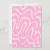 Retro Wave Butterfly Peach Roze Verjaardag Kaart (Achterkant)