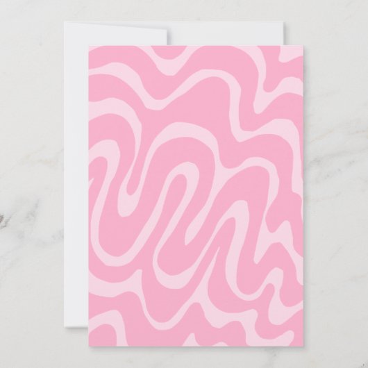 Retro Wave Butterfly Roze Blauw Verjaardag Kaart (Achterkant)