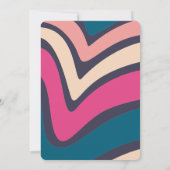 Retro Wave Daisies Groovy 40e Bubblegum Verjaardag Kaart (Achterkant)