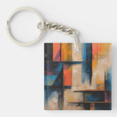 Retro Wave Design 01 Acryl Sleutelhanger (Voorkant)