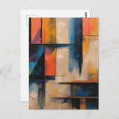 Retro Wave Design 01 Briefkaart (Voorkant / Achterkant)