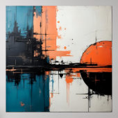 Retro Wave Design 02 Poster Carré (Devant)