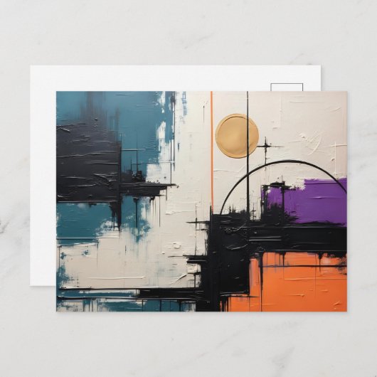 Retro Wave Design 03 Briefkaart (Voorkant / Achterkant)