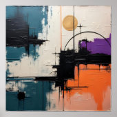 Retro Wave Design 03 - Poster papier (Devant)