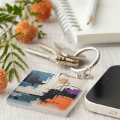 Retro Wave Design 03 - Sleutelhanger (Voorkant Rechts)