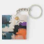 Retro Wave Design 03 - Sleutelhanger (Achterkant)