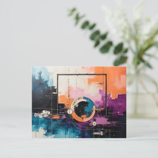 Retro Wave Design 04 - Carte postale (Debout devant)