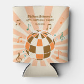 Retro Wave Disco Ball Musical Sinaasappel Verjaard Blikjeskoeler (Voorkant)