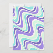 Retro Wave Flower Arch Mint Blauw Verjaardag Kaart