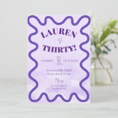 Retro Wave frontière 30e anniversaire invitation f (Debout devant)