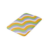 Retro Wave Groovy Curl Layer Abstract Y2K-patroon Badmat (Gekanteld)