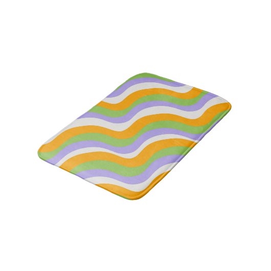 Retro Wave Groovy Curl Layer Abstract Y2K-patroon Badmat (Gekanteld)