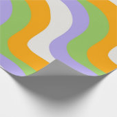 Retro Wave Groovy Curl Layer Abstract Y2K-patroon Cadeaupapier (Hoek)