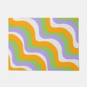Retro Wave Groovy Curl Layer Abstract Y2K-patroon Deurmat (Voorkant)