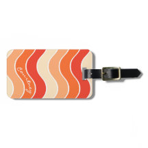 Retro Wave Groovy Roest Oranje Crème Gepersonalise