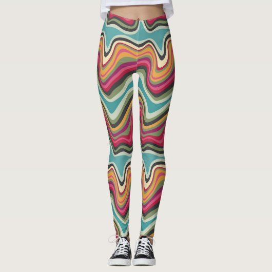 retro wave MANA Leggings (Voorkant)