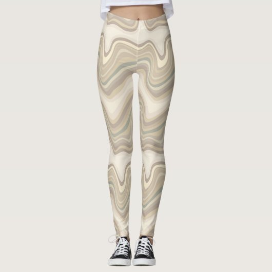retro wave neutral leggings (Voorkant)