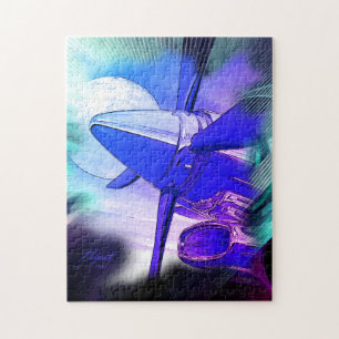 Retro Wave TurboProp Puzzle d'aéronef
